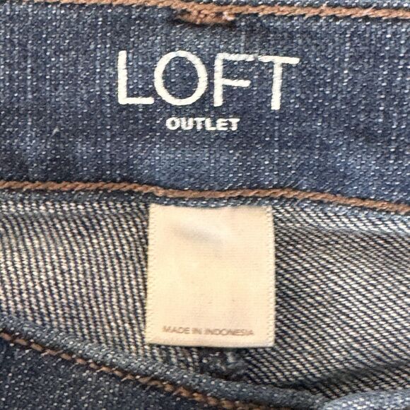 Ann Taylor LOFT Petite SZ 0P Modern Skinny Jeans Low-Rise Dark Wash Whiskered - Picture 7 of 9